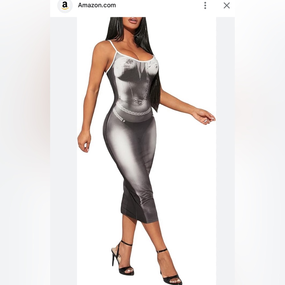 Elegant Black and White Women's Dress